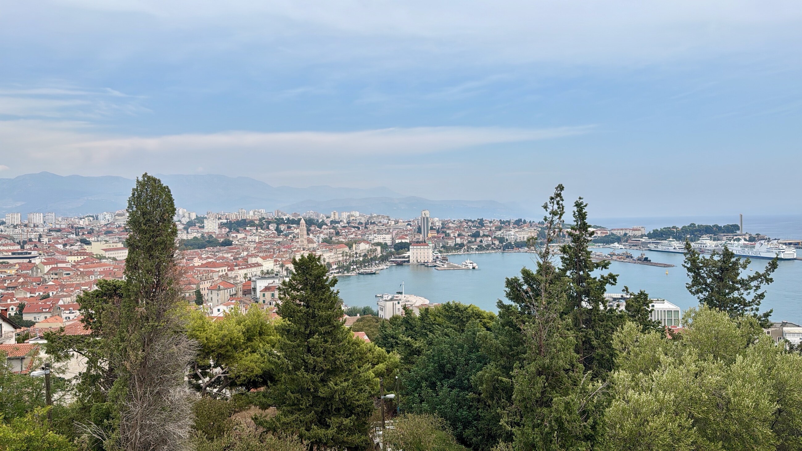 View over the Adriatic coast