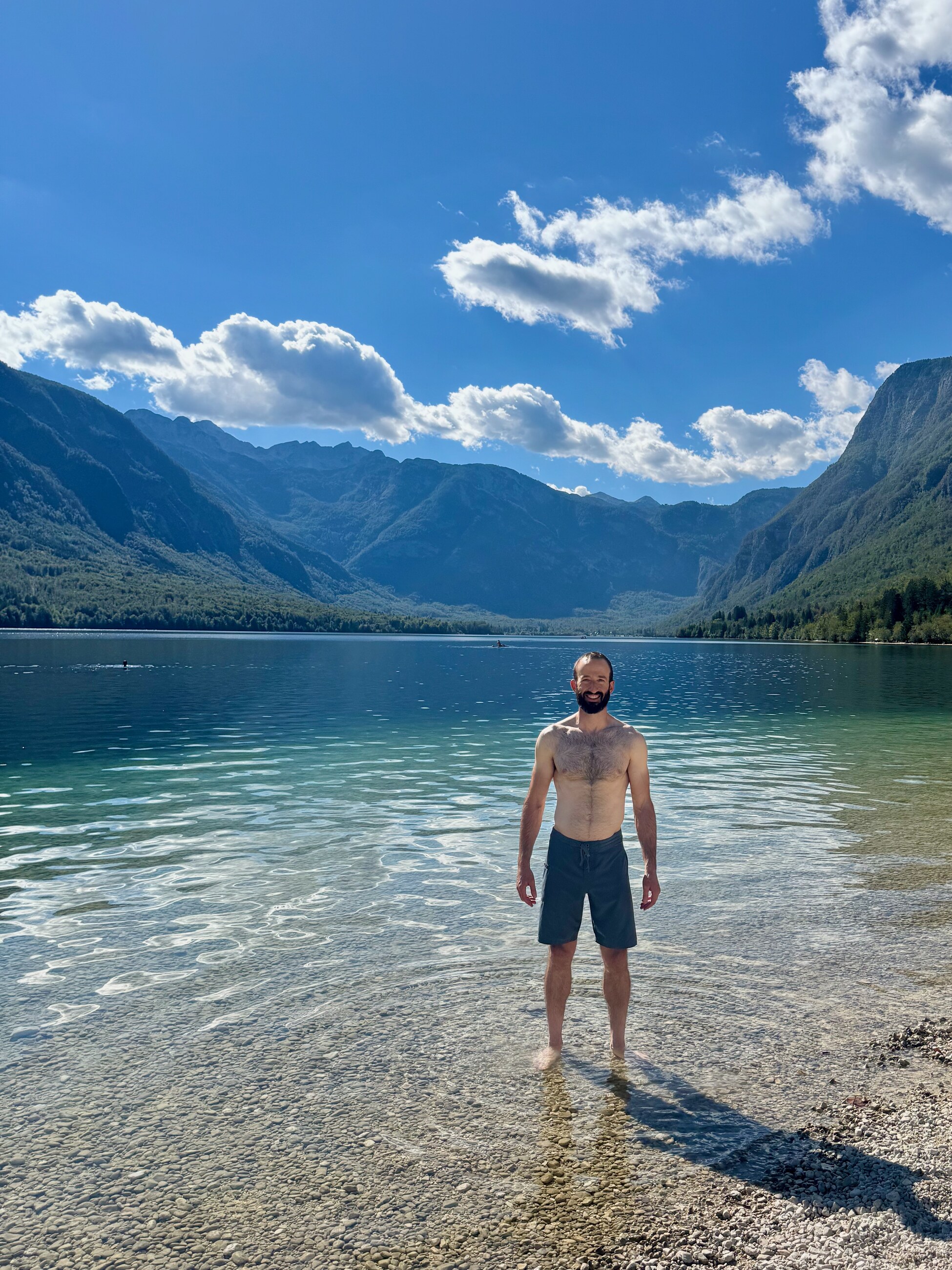 Swimming in Lake Bohinj