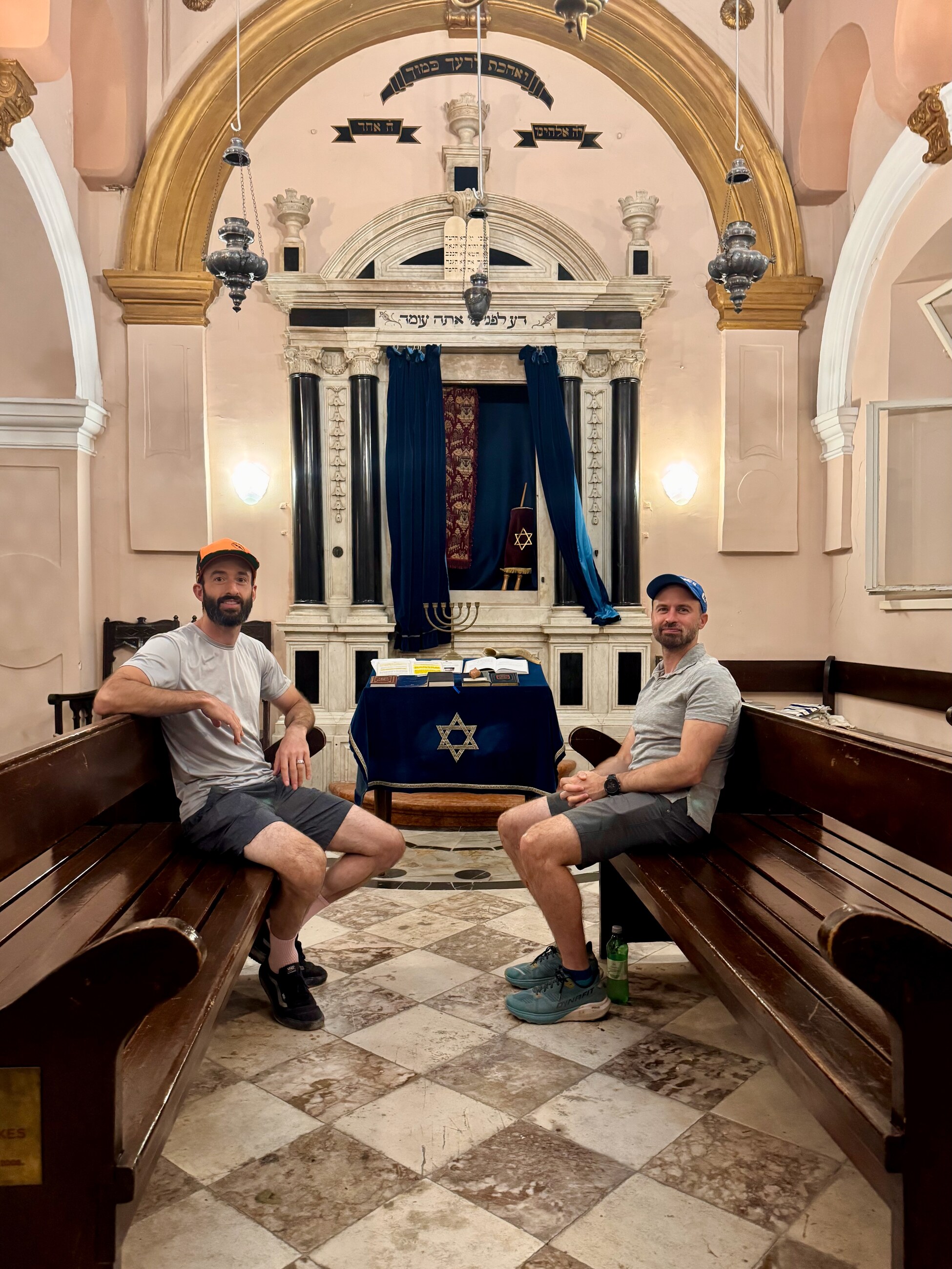 Inside the synagogue